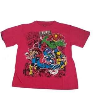 Marvel Comics Boys Character Shirt (Red, XXL, 18)